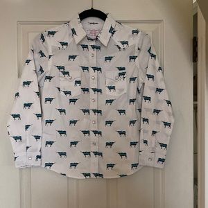 Girl's large Panhandle long sleeve snap shirt